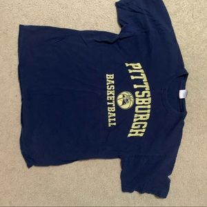 navy blue pittsburgh basketball t-shirt